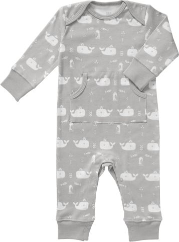 Fresk Dětské pyžamo Whale dawn grey, 3-6 m - obrázek 1