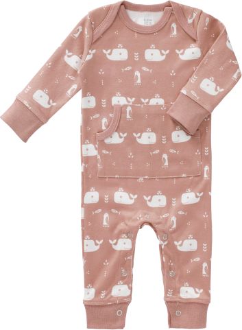 Fresk Dětské pyžamo Whale mellow rose, newborn - obrázek 1