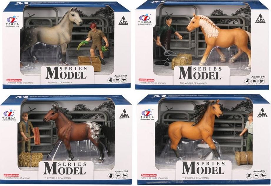 Sada Model Svět zvířat 2 kůň s figurkou - obrázek 1