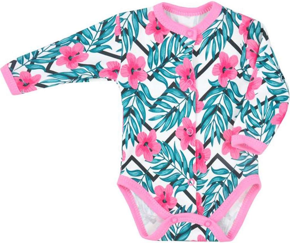 Kojenecké celorozepínací body Koala Tropical růžové 62 (3-6m) - obrázek 1