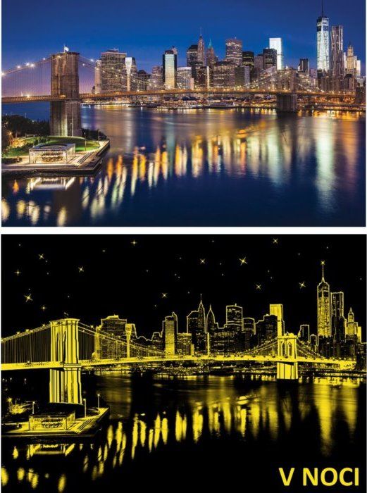 ANATOLIAN Svítící puzzle Brooklynský most 1000 dílků - obrázek 1