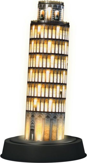 RAVENSBURGER Svítící 3D puzzle Noční edice Šikmá věž v Pise 216 dílků - obrázek 4