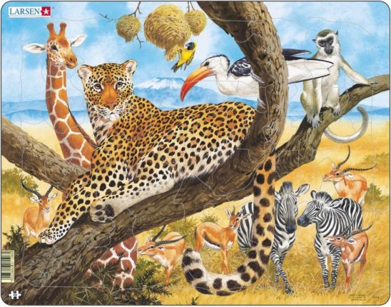 LARSEN Puzzle Leopard 48 dílků - obrázek 1