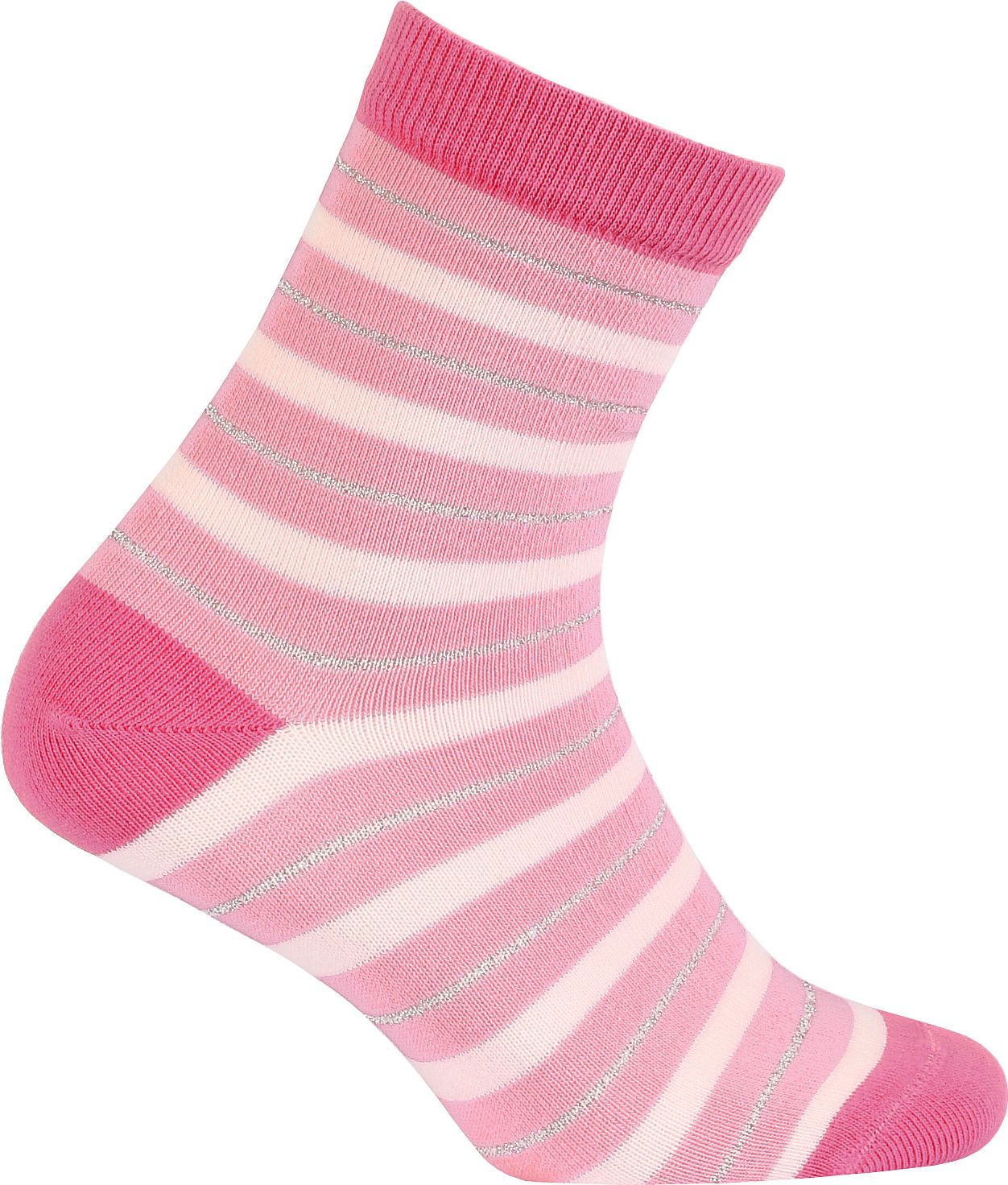 Dívčí ponožky WOLA PROUŽKY růžové Velikost: 36-38 - obrázek 1