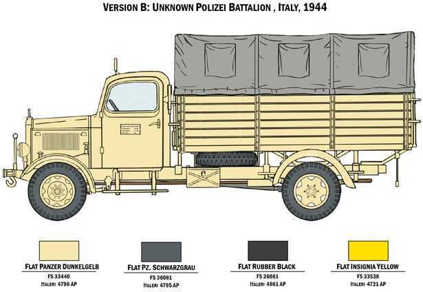 ITALERI Model Kit military 6558 - Mercedes-Benz L3000 S (1:35) - obrázek 3