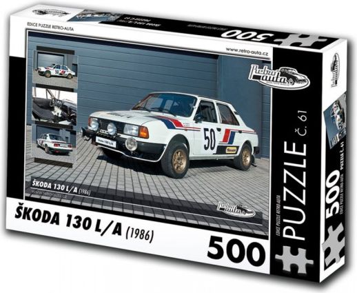 RETRO-AUTA Puzzle č. 61 Škoda 130 L,A (1986) 500 dílků - obrázek 1