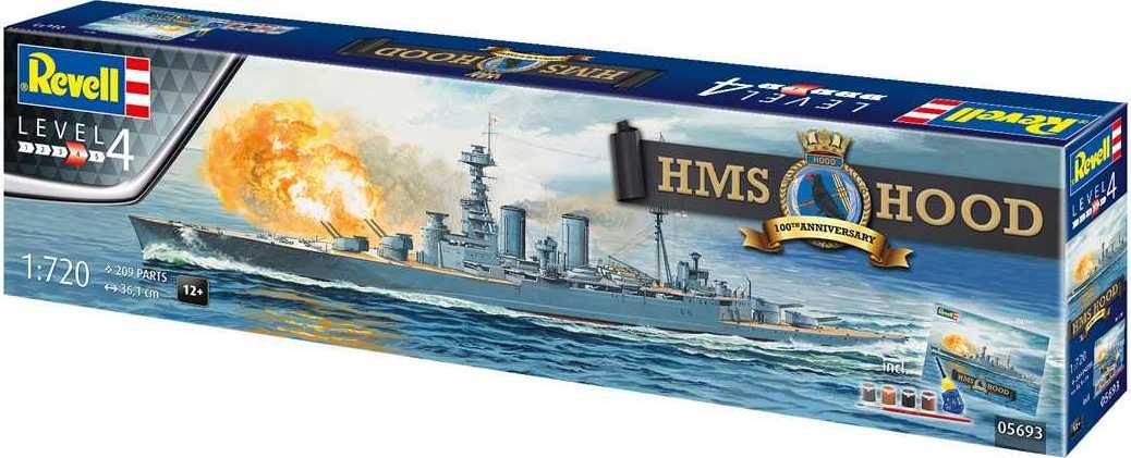 REVELL Gift-Set loď 05693 - 100 Years HMS Hood (1:720) - obrázek 2