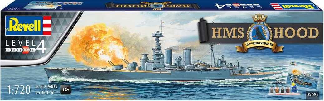 REVELL Gift-Set loď 05693 - 100 Years HMS Hood (1:720) - obrázek 3