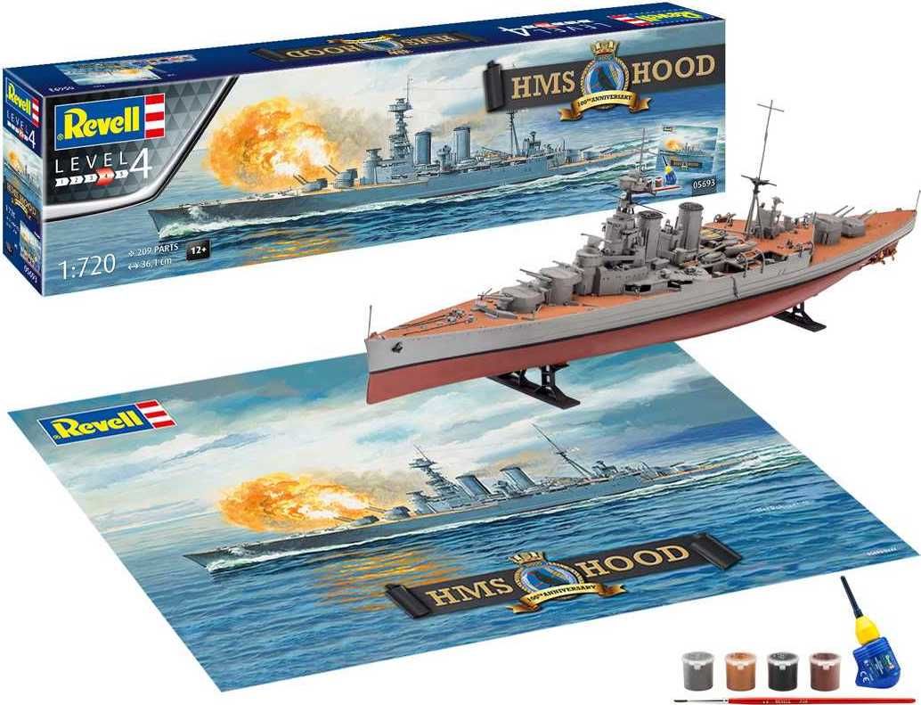 REVELL Gift-Set loď 05693 - 100 Years HMS Hood (1:720) - obrázek 4