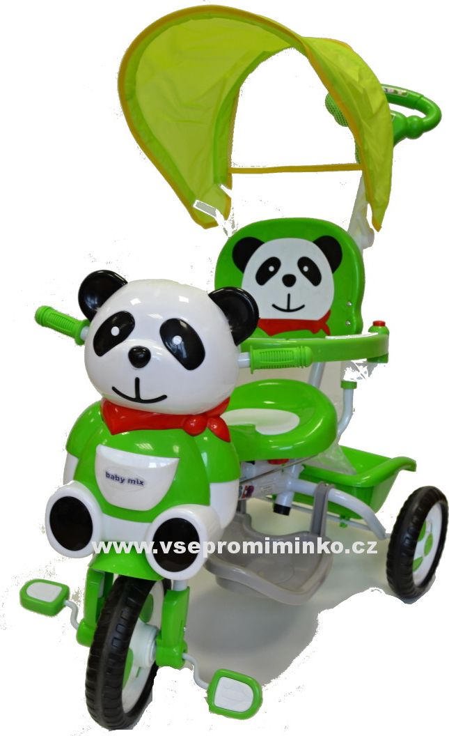 Dětská tříkolka Baby mix Panda zelená - obrázek 1