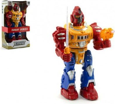 Teddies Robot chodící plast na baterie se světlem se zvukem - obrázek 1
