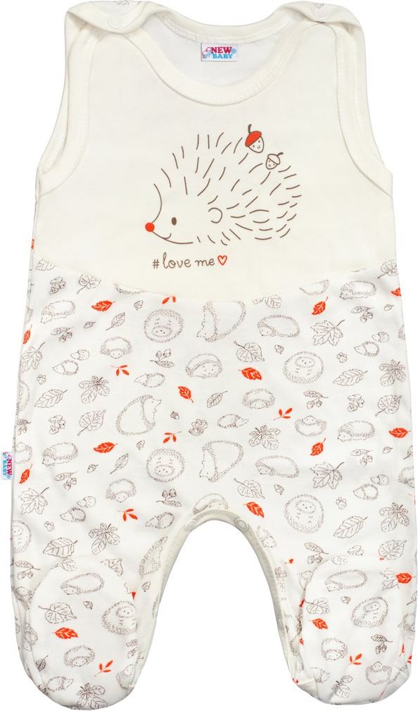Kojenecké bavlněné dupačky New Baby Hedgehog béžové 62 (3-6m) - obrázek 1