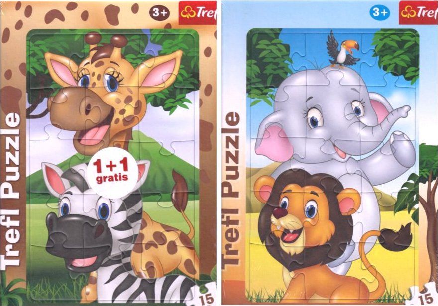 TREFL Puzzle Safari 2x15 dílků - obrázek 1