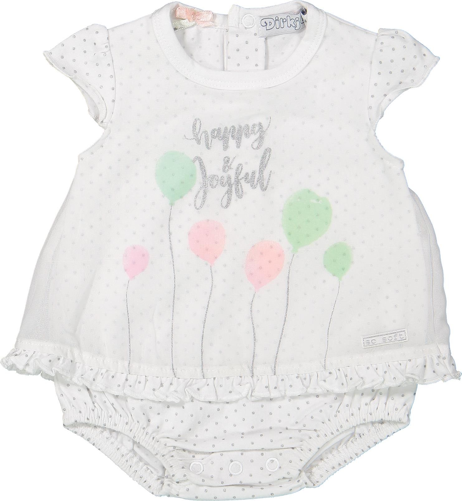 DIRKJE Set 1-dílný A-SO SOFT HAPPY AND JOYFUL vel. 74 White - obrázek 1