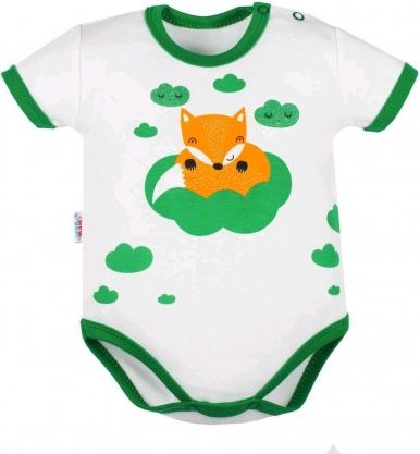 Kojenecké body s krátkým rukávem New Baby Liška zelená, Zelená, 86 (12-18m) - obrázek 1