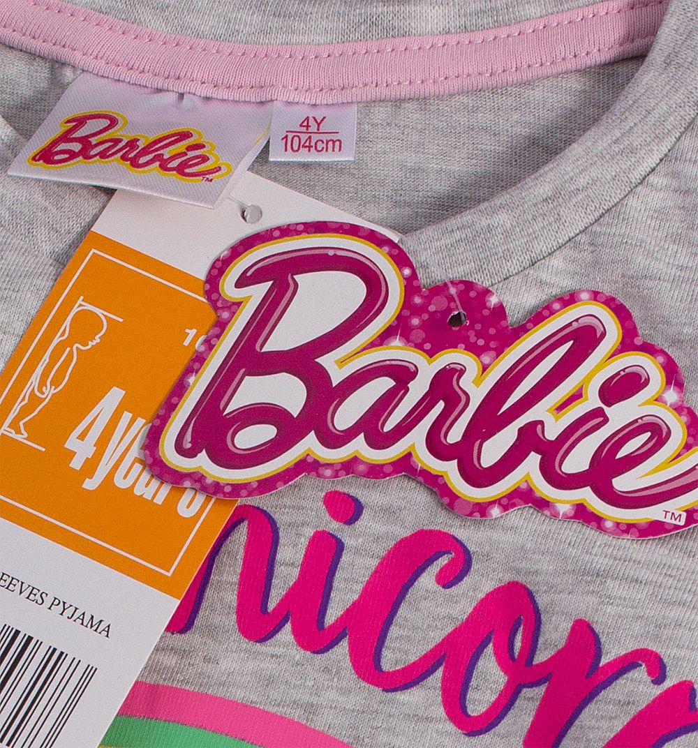 Dívčí pyžamo BARBIE JEDNOROŽEC šedý melír Velikost: 92 - obrázek 2