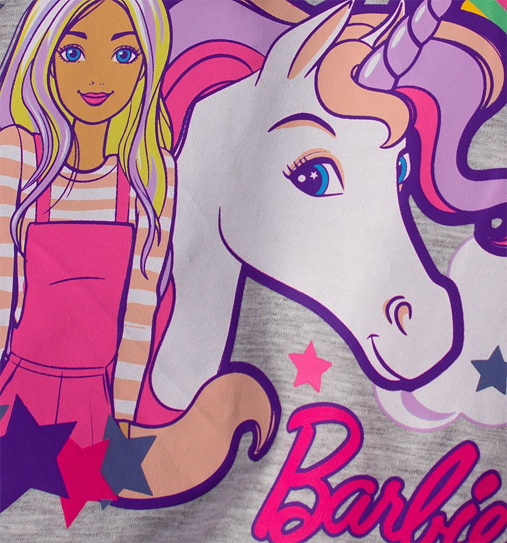 Dívčí pyžamo BARBIE JEDNOROŽEC šedý melír Velikost: 92 - obrázek 3