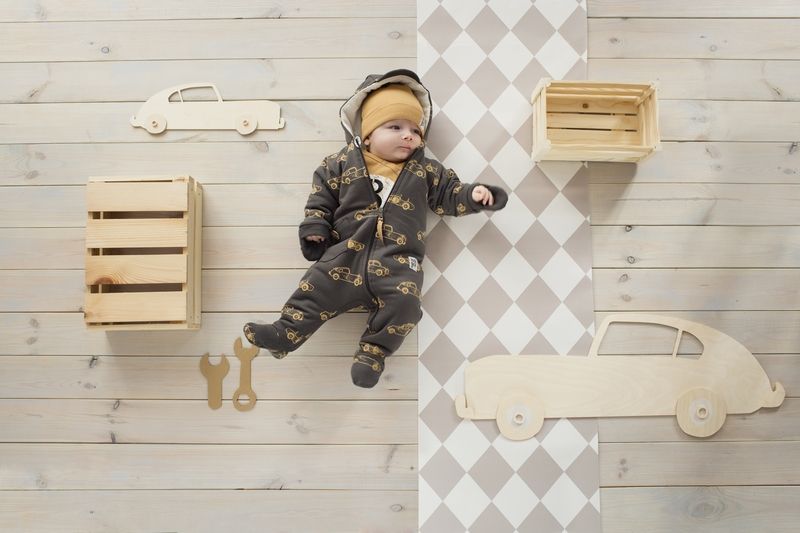 PINOKIO Kombinéza Old Cars vel. 68 – grafitová - obrázek 2