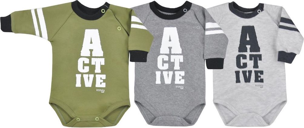 Kojenecké body Koala Active šedé 62 (3-6m) - obrázek 2