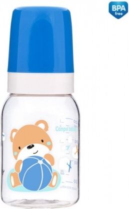 Kojenecká láhev Canpol babies Safari 120ml bez BPA 11/850 modrá - obrázek 1
