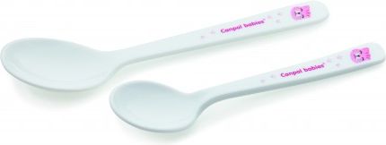 Dětské plastové lžičky Canpol babies 4/417 bílorůžové - obrázek 1