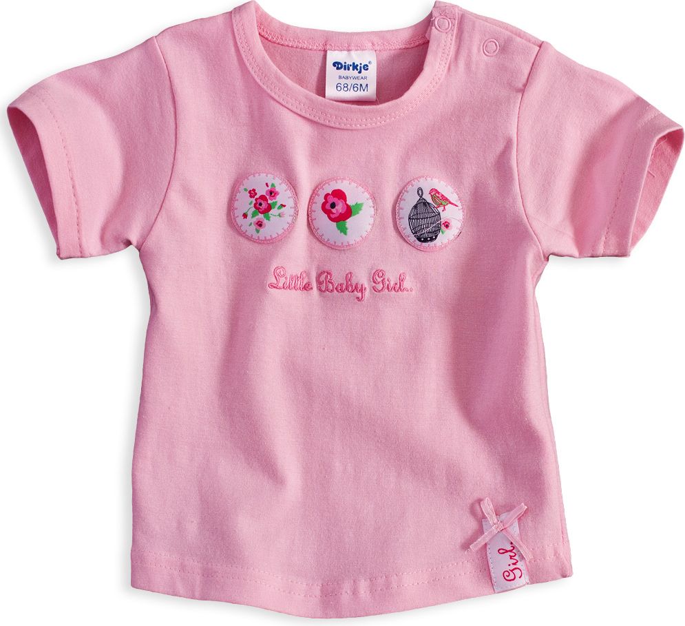 Kojenecká dívčí souprava DIRKJE LITTLE BABY růžová Velikost: 56 - obrázek 2
