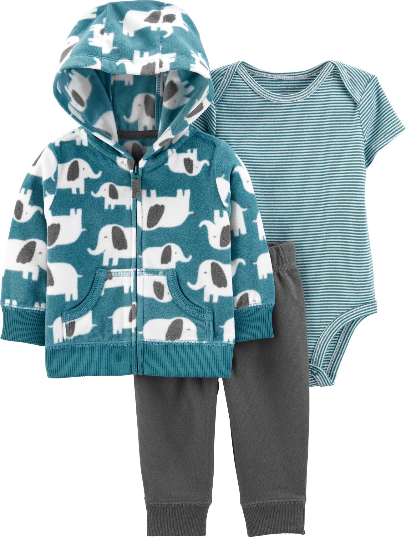CARTER'S Set 3-dílný Slon, 12m - obrázek 1