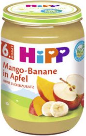 HiPP OVOCE BIO Jablka s mangem a banány 190g - obrázek 1