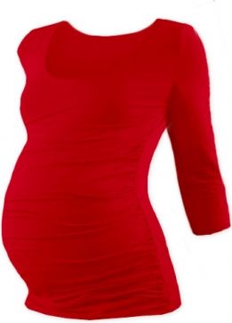 JOŽÁNEK Těhotenské triko 3/4 rukáv Johanka - červená, XXL/XXXL - obrázek 1