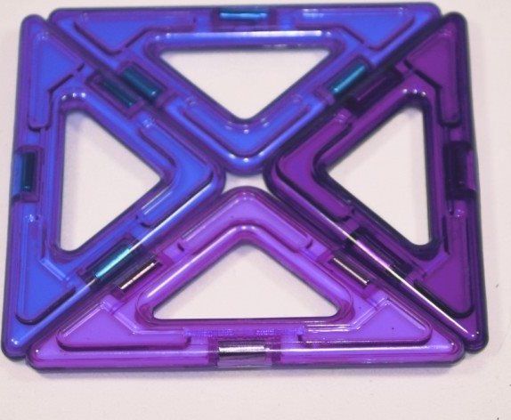 Magnetická stavebnice MAGFORMERS Pravoúhlý trojúhelníček 1 kus - obrázek 2