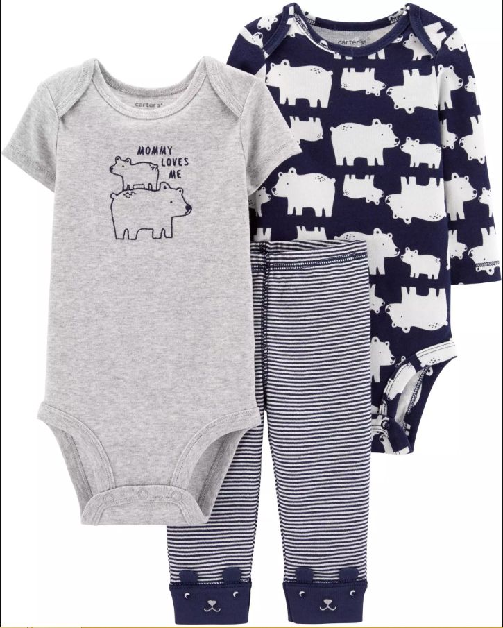 CARTER'S Set 3-dílný Polární medvěd - 12m/vel. 80 - obrázek 1