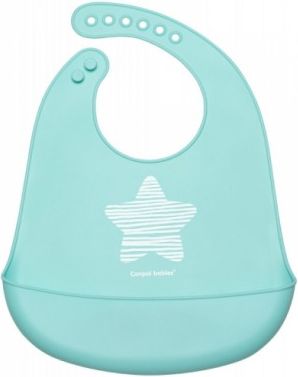 Silikonový bryndák s kapsičkou Canpol babies, Pastel - modrý - obrázek 1