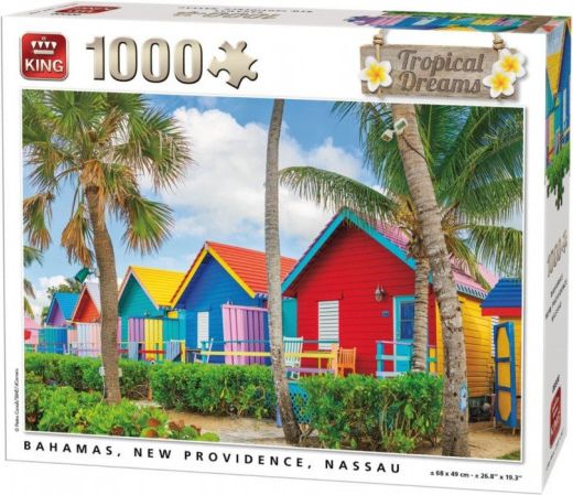 KING Puzzle Nassau, New Providence, Bahamy 1000 dílků - obrázek 1