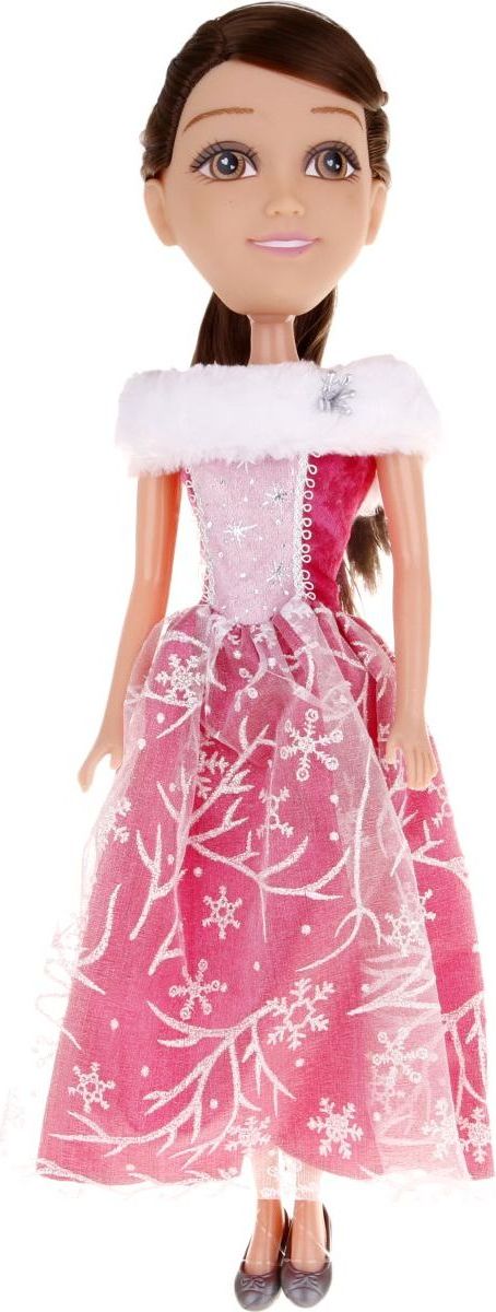 Funville Zimní princezna 50 cm Sparkle Girlz Růžové šaty s vločkami - obrázek 1
