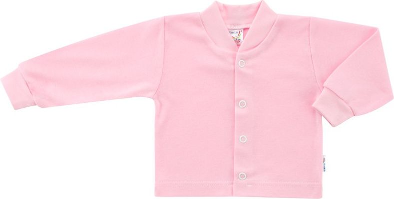 ESITO Kojenecký kabátek bavlněný jednobarevný, růžová, vel. 68 - obrázek 1