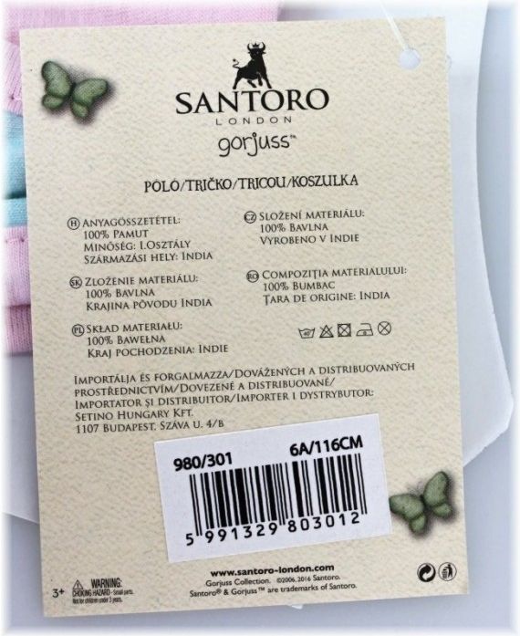 Setino - Dívčí bavlvěné tílko Gorjuss Santoro London - sv. růžové - vel. 134 - obrázek 2