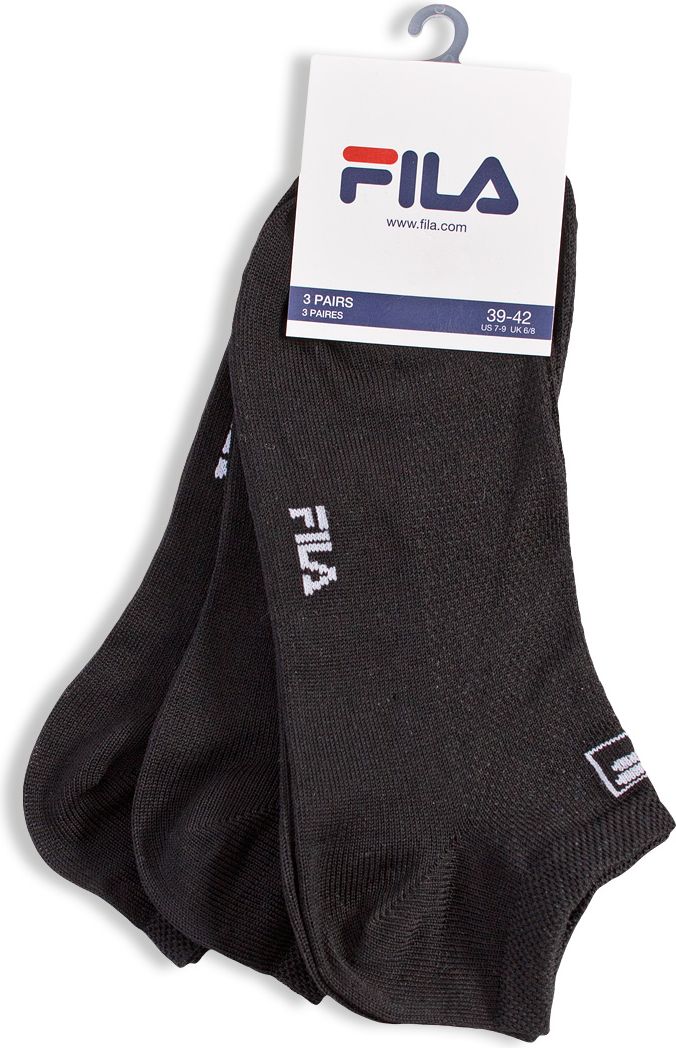 Kotníkové ponožky FILA černé 3 páry Velikost: 43-46 - obrázek 1