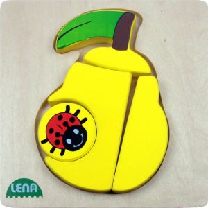 Lena Dřevěné puzzle hruška - obrázek 1