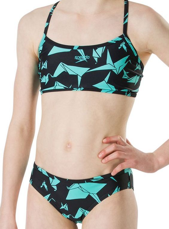 Speedo AkiraCrane Allover 2Pce - black/aqua splash 176 - obrázek 1