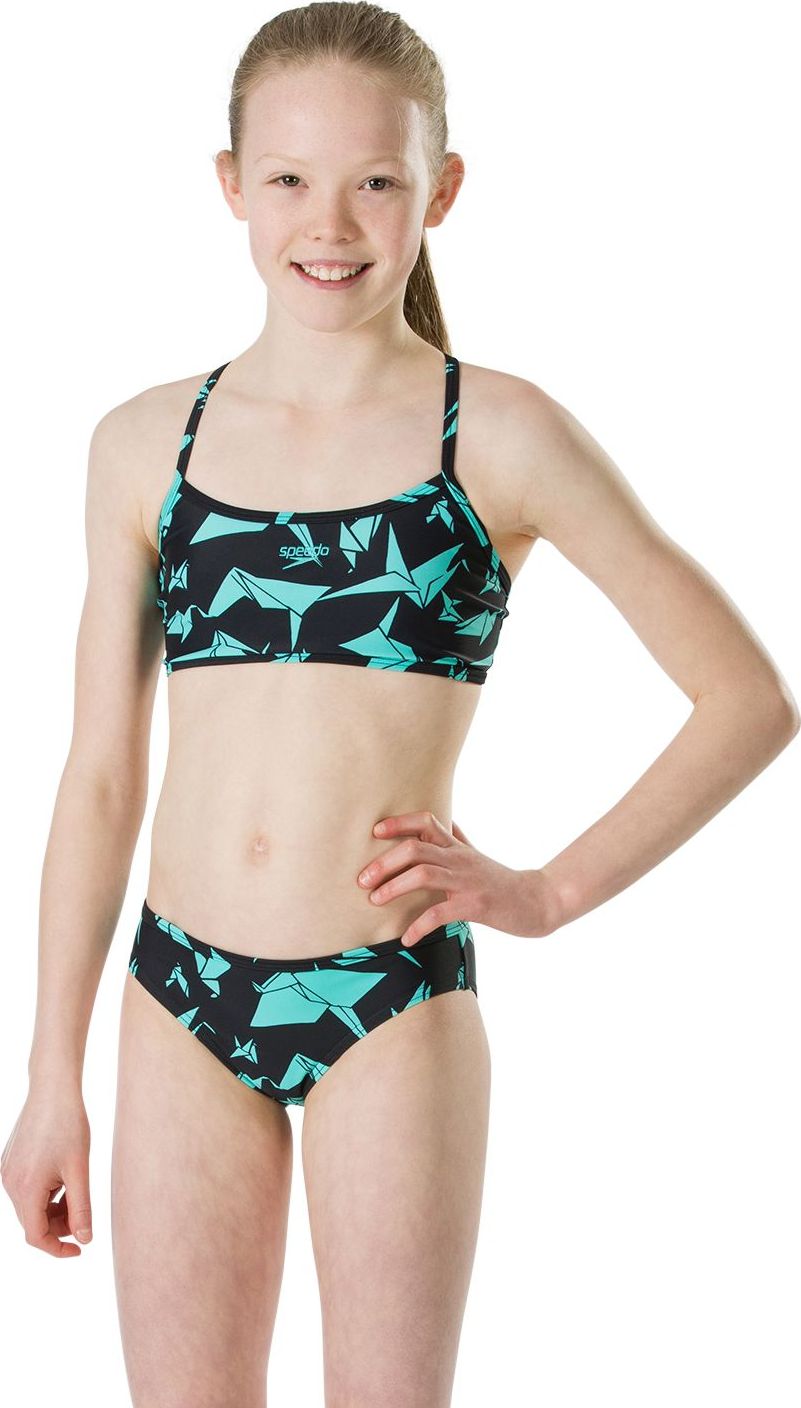 Speedo AkiraCrane Allover 2Pce - black/aqua splash 176 - obrázek 2