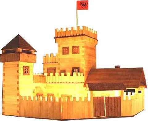 Walachia Dřevěná slepovací stavebnice Hrad - obrázek 1