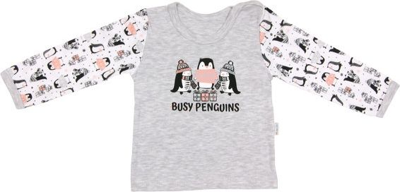 Mamatti Bavlněné tričko Penguin - dlouhý rukáv, roz. 98 - obrázek 1