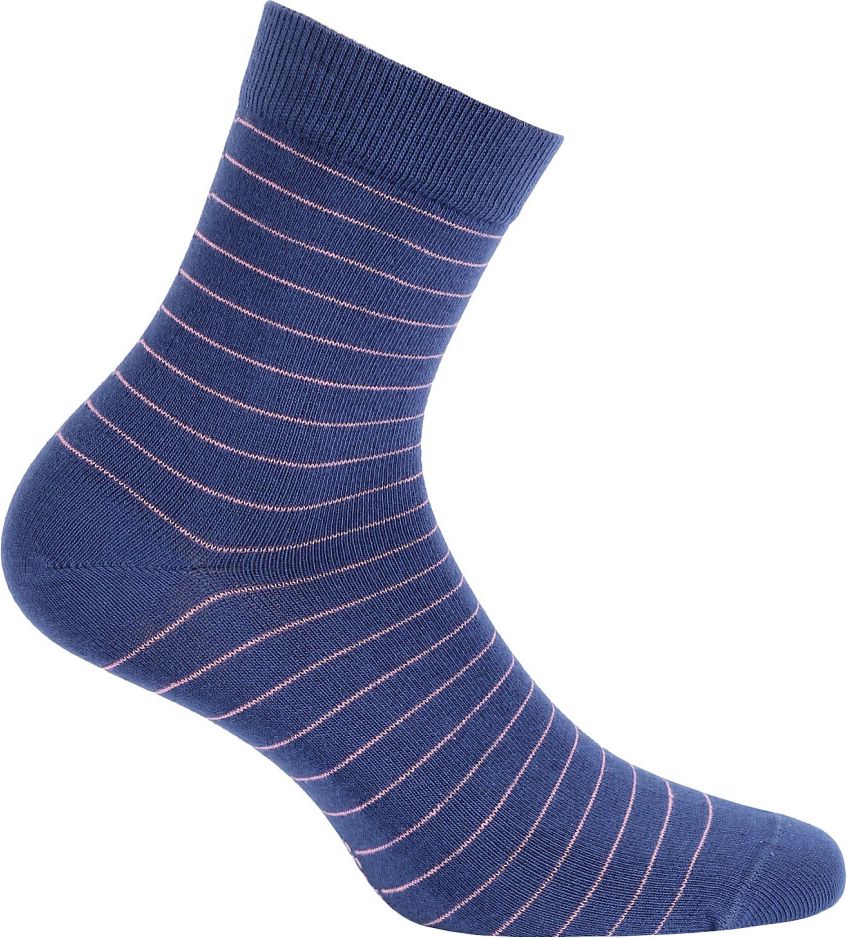 Dívčí ponožky WOLA PROUŽKY modré Velikost: 33-35 - obrázek 1