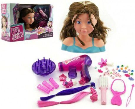 Teddies 58134 Česací hlava s doplňky plast - obrázek 1