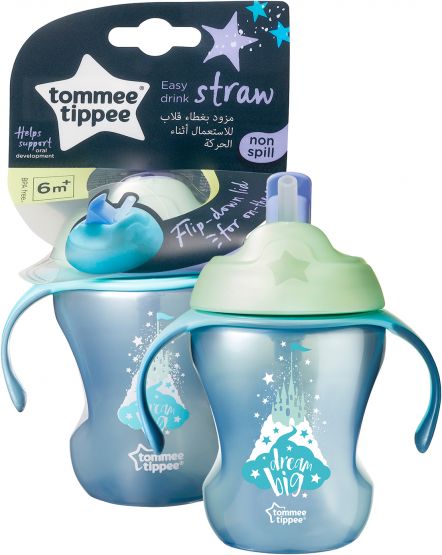 TOMMEE TIPPEE Netekoucí hrnek s brčkem Explora Easy Drink 6m+, 230ml-kluk - obrázek 2