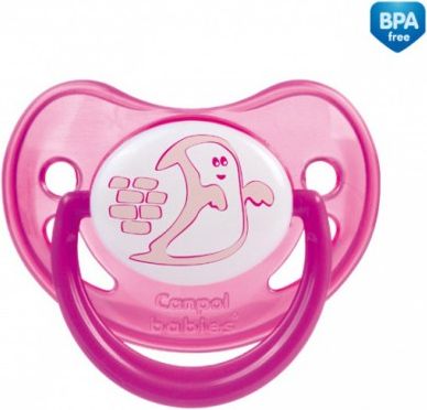 Dětské šidítko Canpol babies 22/501 6-18m silikonové anatomické Night dreams růžové - obrázek 1