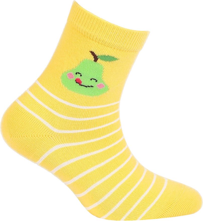 Dívčí ponožky se vzorem GATTA HRUŠKA žluté Velikost: 21-23 - obrázek 1