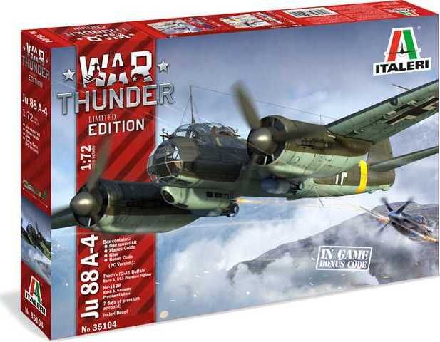 ITALERI Model Kit War Thunder 35104 - JU 88 A-4 (1:72) - obrázek 1