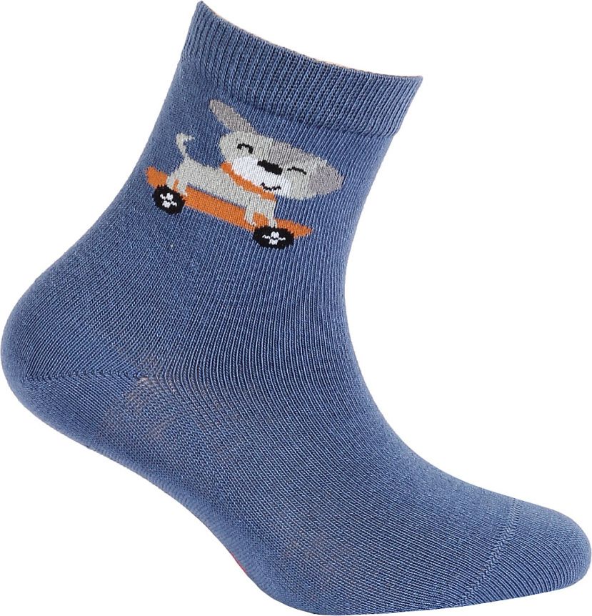 Chlapecké vzorované ponožky WOLA PEJSEK modré Velikost: 24-26 - obrázek 1