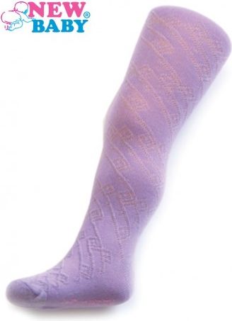 Žakárové punčocháče New Baby fialové, Fialová, 80 (9-12m) - obrázek 1
